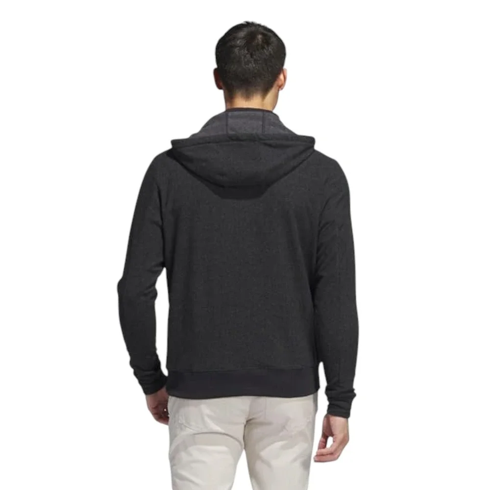Adidas Go-To Z Golf 1/4 Zip Black Hoodie Sweatshirt Men's Size Small - II7845